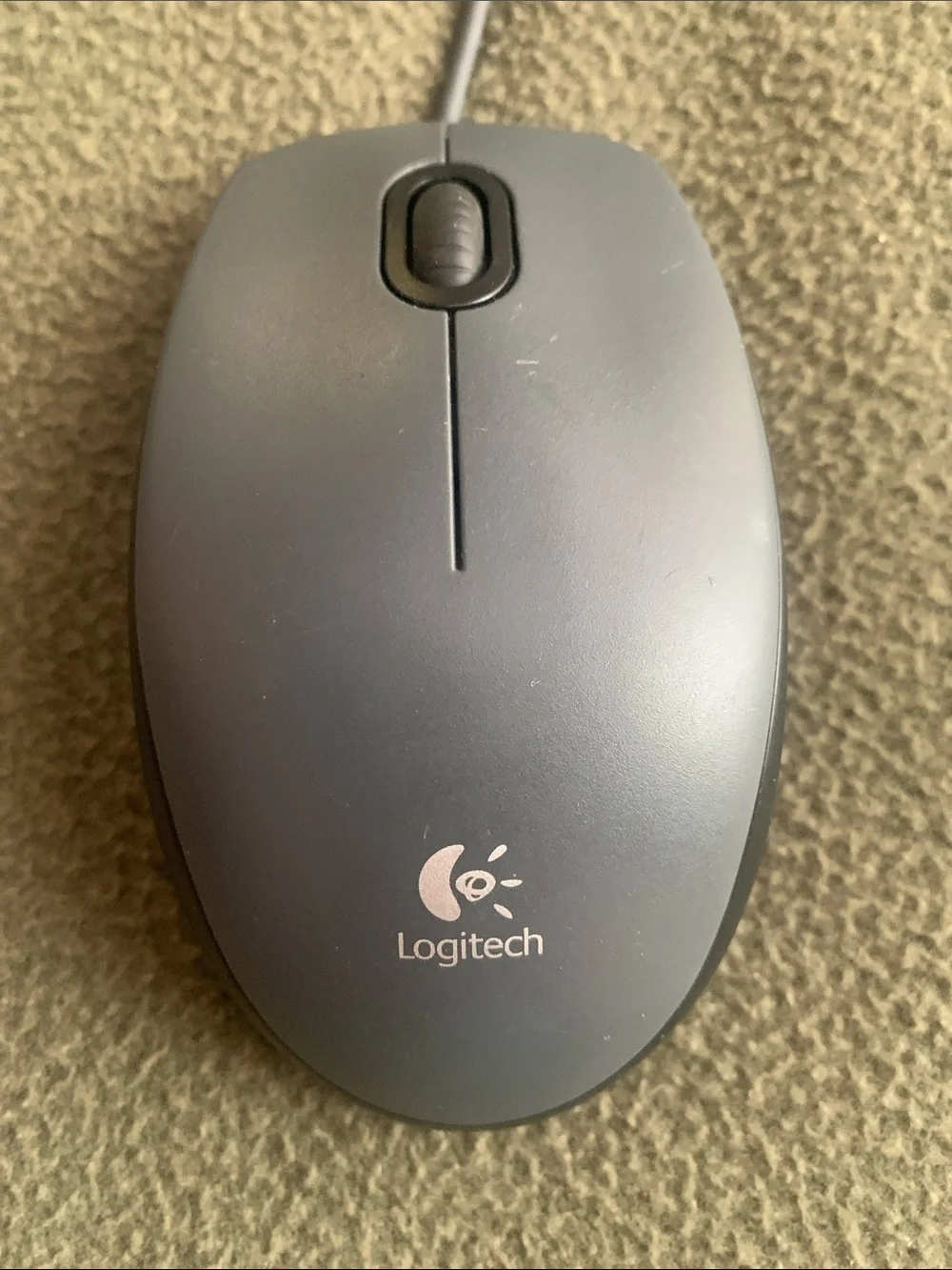 Logitech M100 gray mouse with cord.